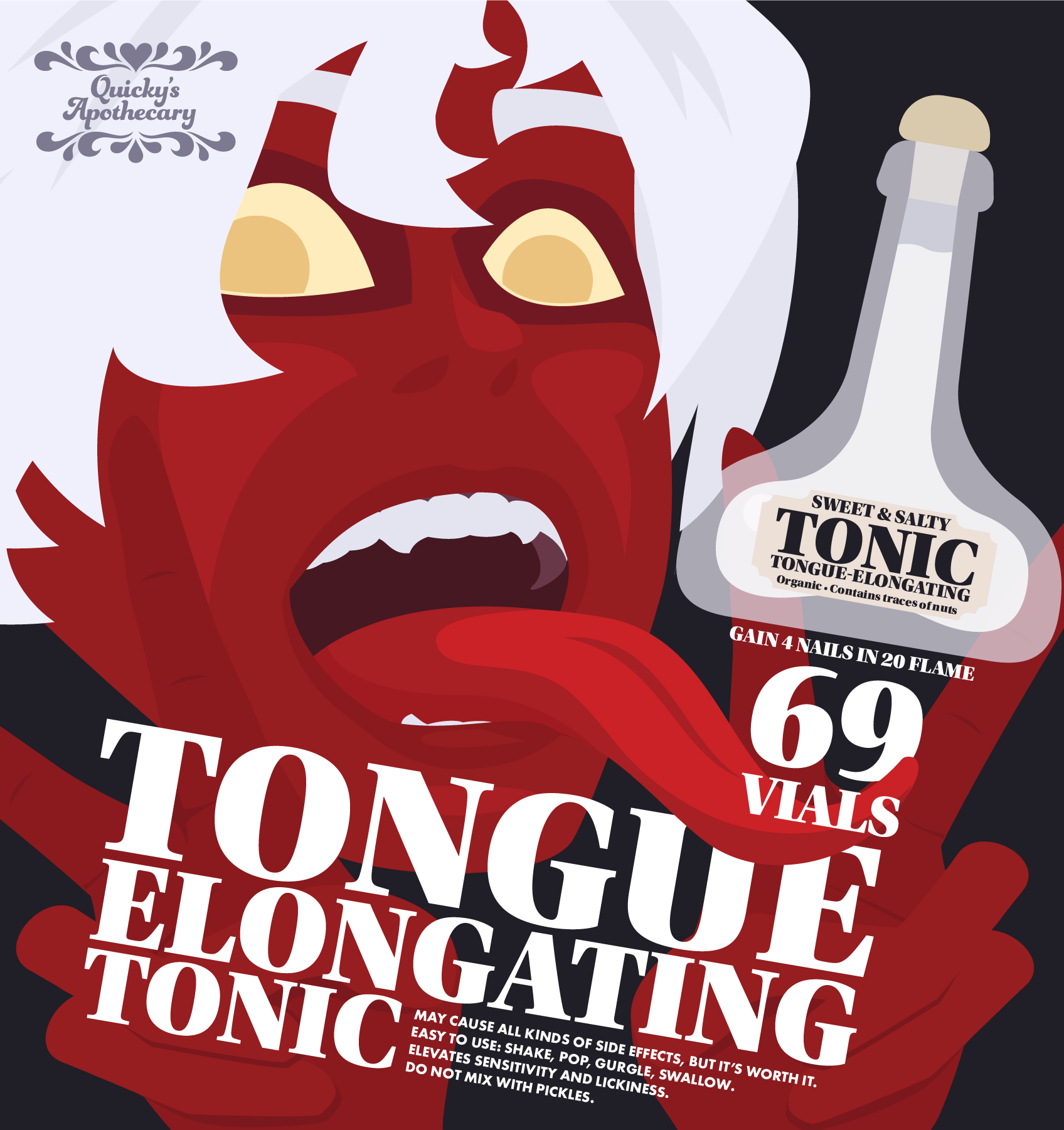 Tongue elongating tonic