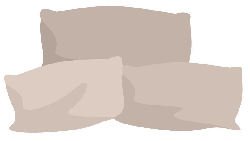 Pillows to pad out the elven form to more resemble the generousness of a human.