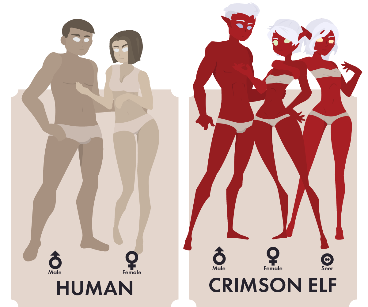 Human and Elf physiology