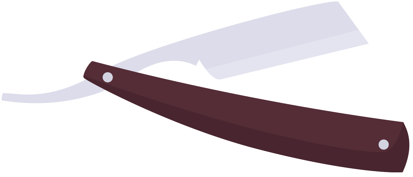 A razor for shaving in order to disguise oneself as an elf