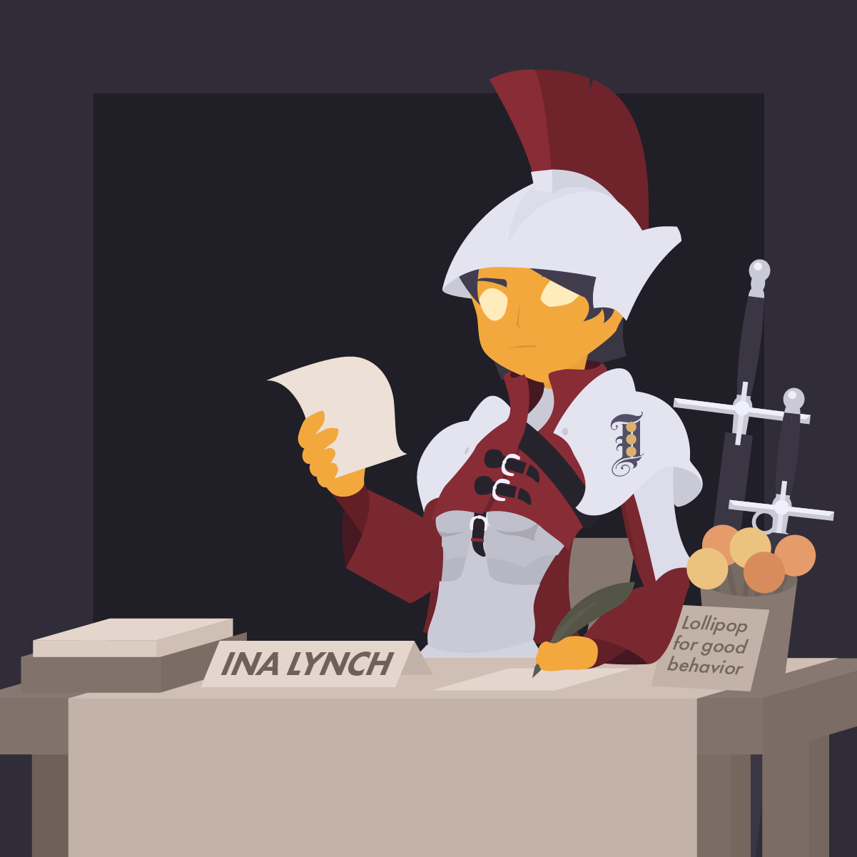 An elf guard at the gates to the city.