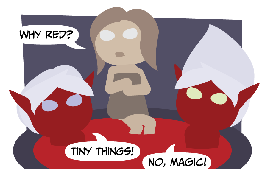 Lily asks why the sea glows red.