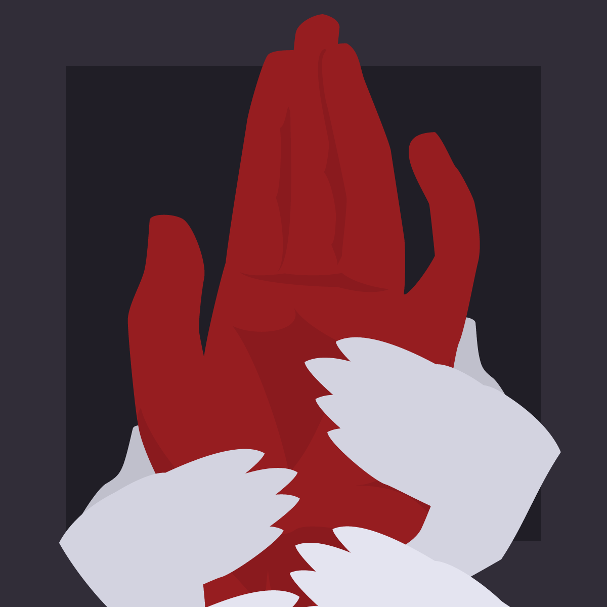 The Red hand of a Crimson Elf